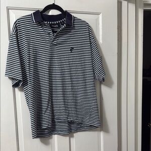 Nautica Men's Striped Black and White Polo Shirt